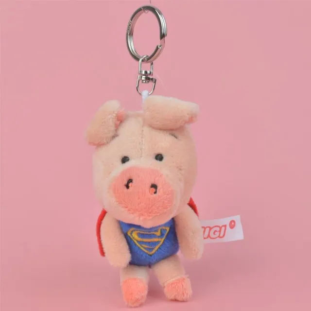Obesek za ključe s plišasto živalco, pujs superman